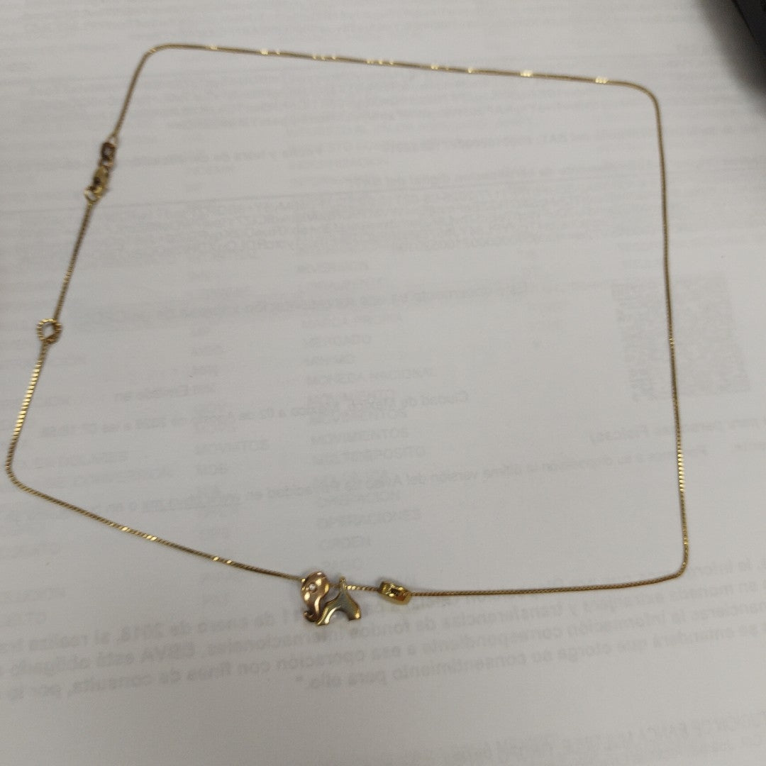 DIJE,GARGANTILLA ORO 14 K 3,40 GRMS (SEMINUEVO)