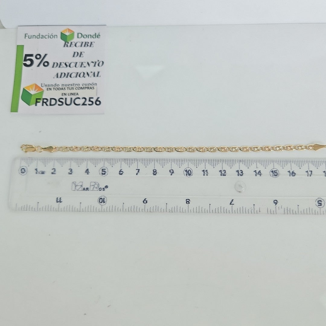 PULSERA GUCHI 14K 18 CM 3 GR (NUEVO)