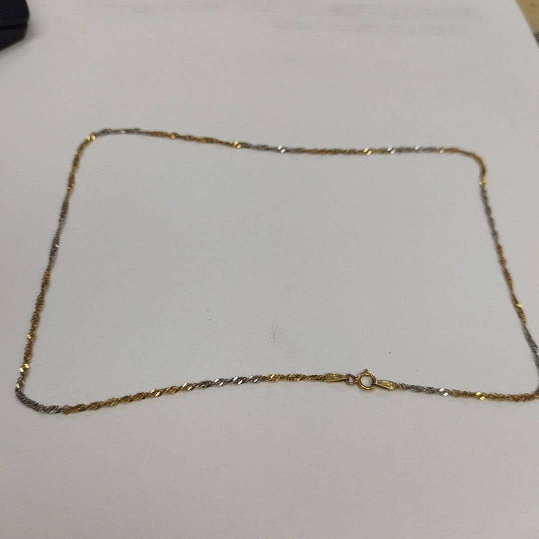 CADENA ORO COMBINADO 14 K 2,00 GRMS (SEMINUEVO)
