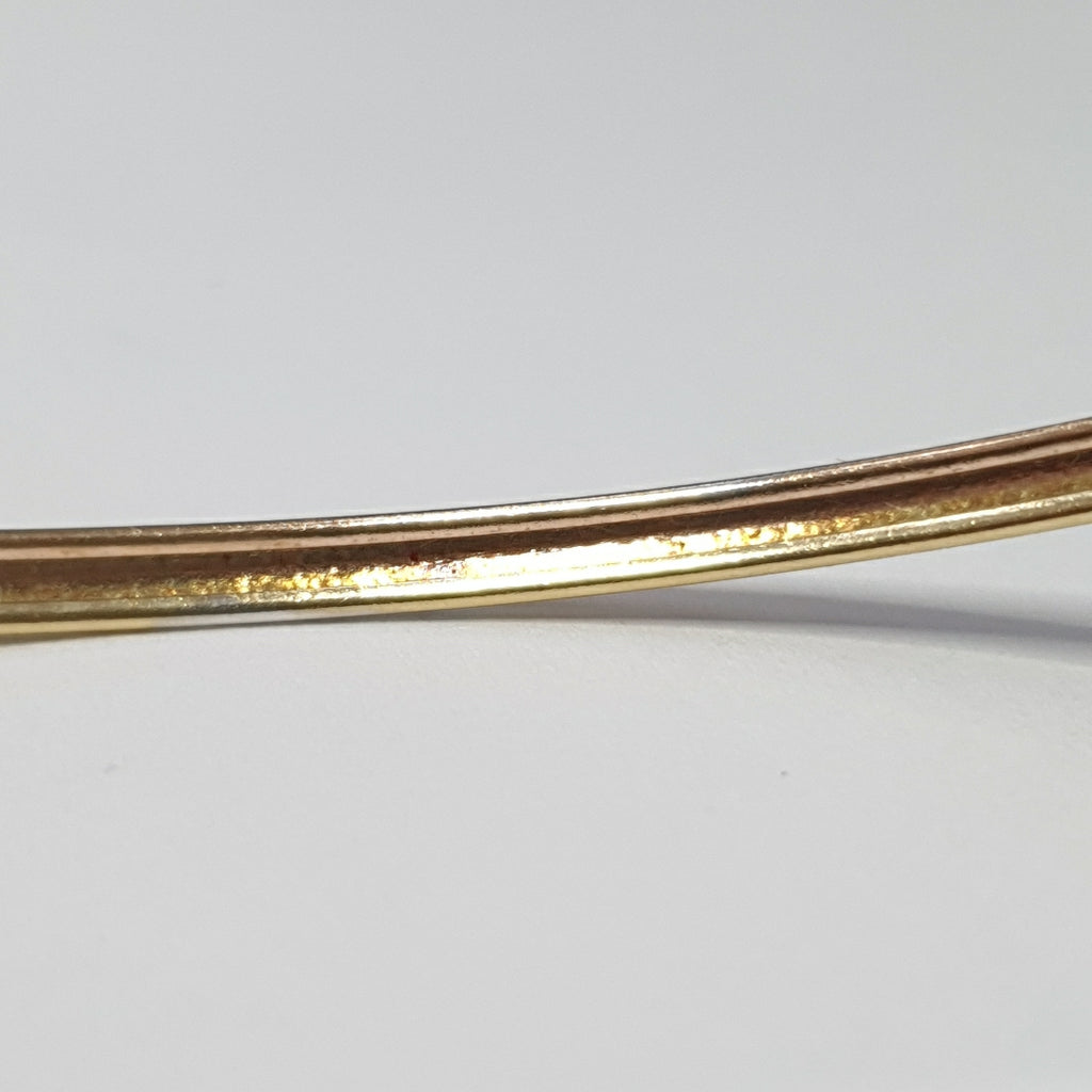 PULSERA RIGIDA ORO COMBINADO 10 K 3,30 GRMS (SEMINUEVO)