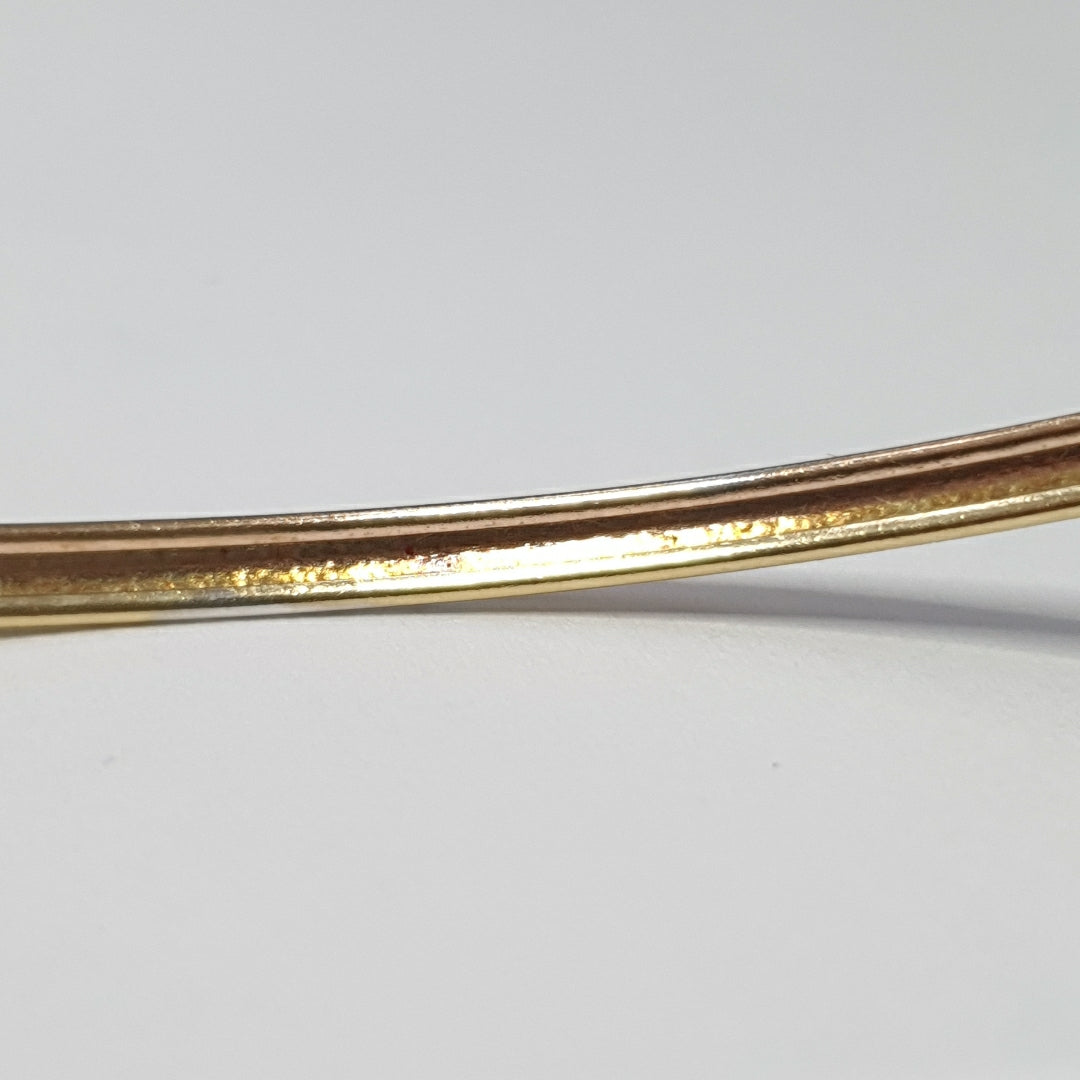 PULSERA RIGIDA ORO COMBINADO 10 K 3,30 GRMS (SEMINUEVO)