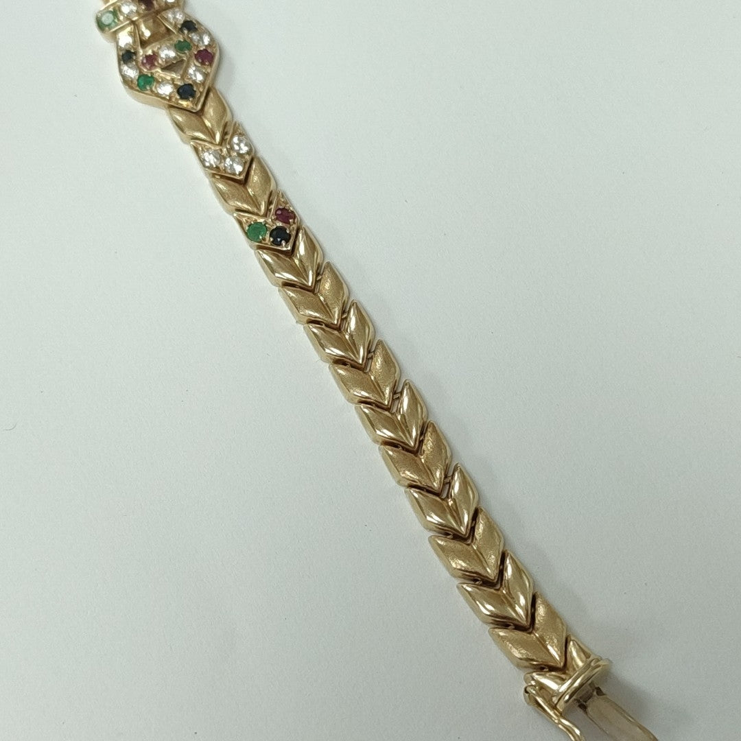 PULSERA,PULSERA RIGIDA ORO 14 K 14,10 GRMS (SEMINUEVO)