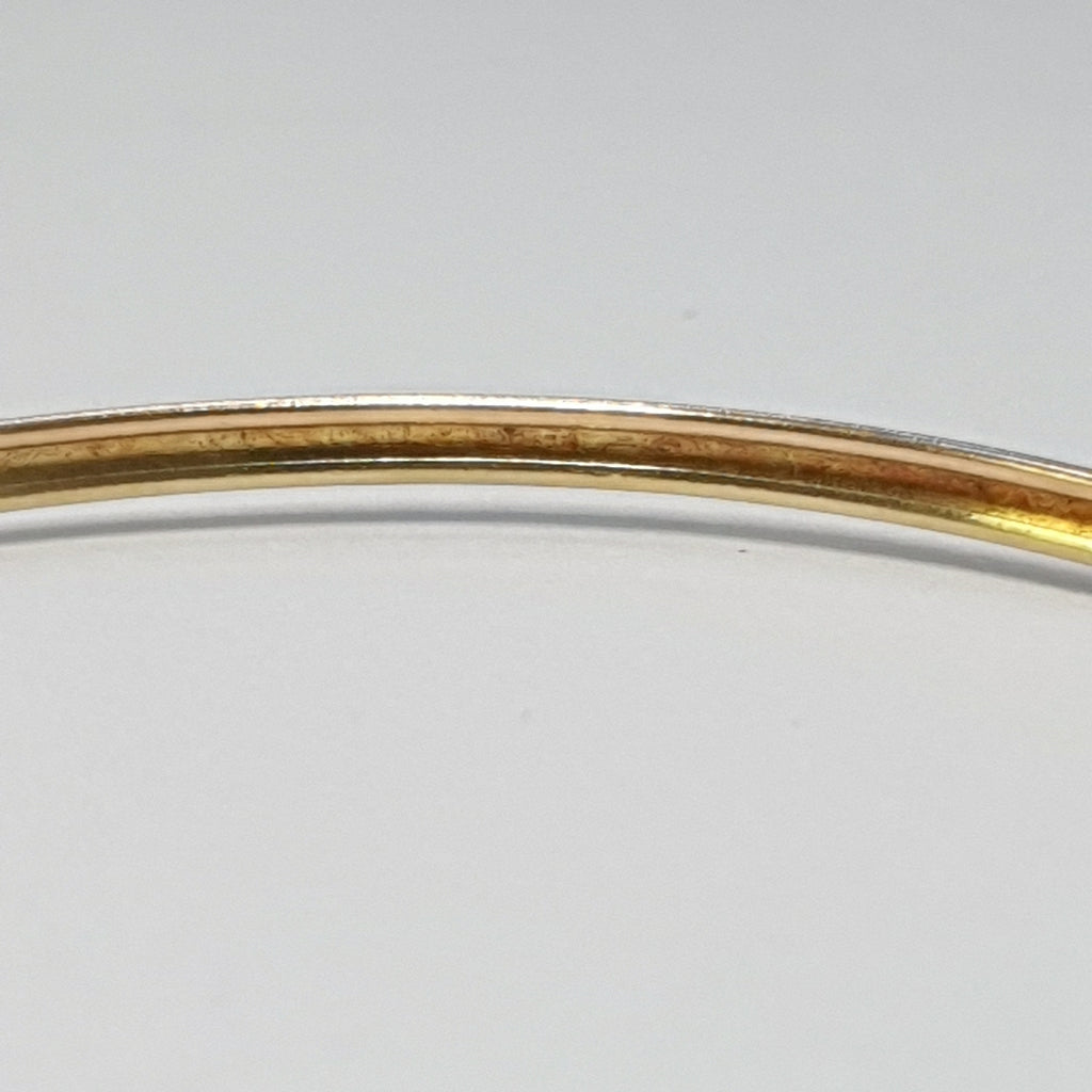 PULSERA RIGIDA ORO COMBINADO 10 K 3,10 GRMS (SEMINUEVO)