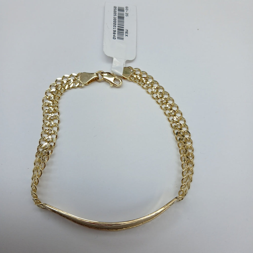 PULSERA TEJIDO ESCLAVA CHINO 14K 21 CM 10.4 GR (NUEVO)