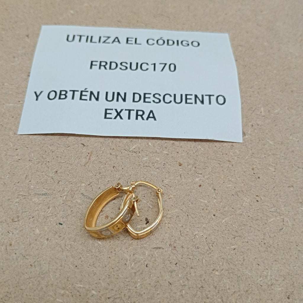 ARRACADAS PAR ORO 14 K 2 GRMS (SEMINUEVO)