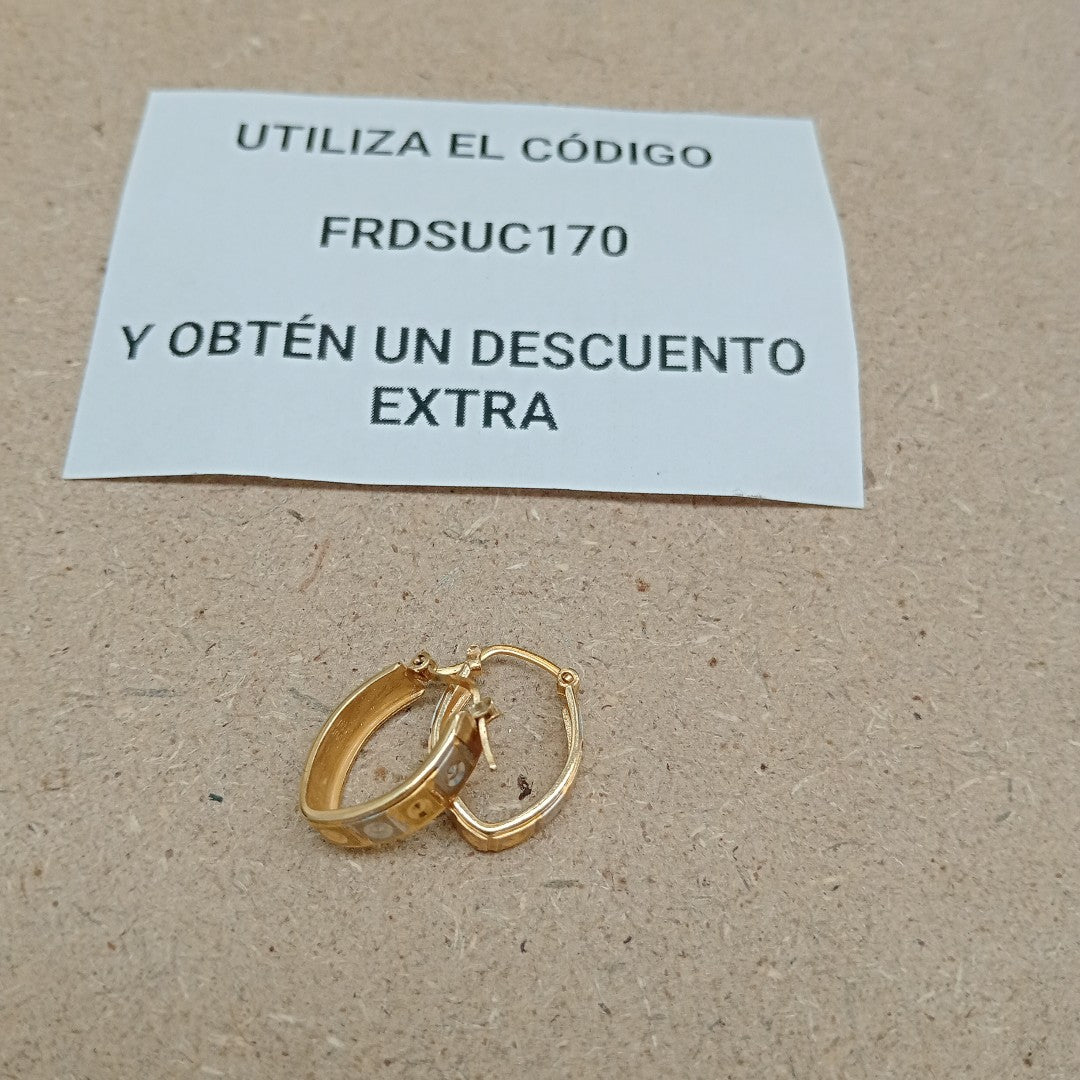 ARRACADAS PAR ORO 14 K 2 GRMS (SEMINUEVO)