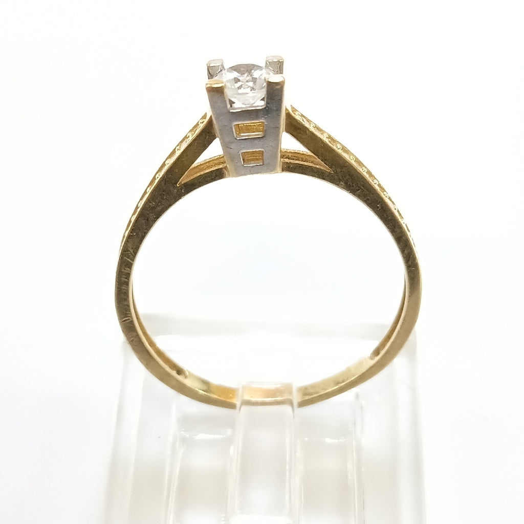 ANILLITO, SOLITARIO ORO 14 K 1.9 GRMS (SEMINUEVO)