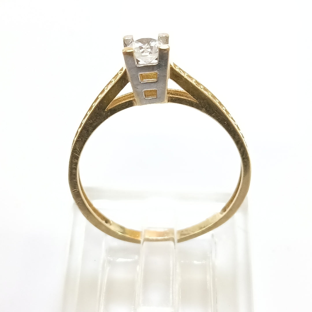 ANILLITO, SOLITARIO ORO 14 K 1.9 GRMS (SEMINUEVO)