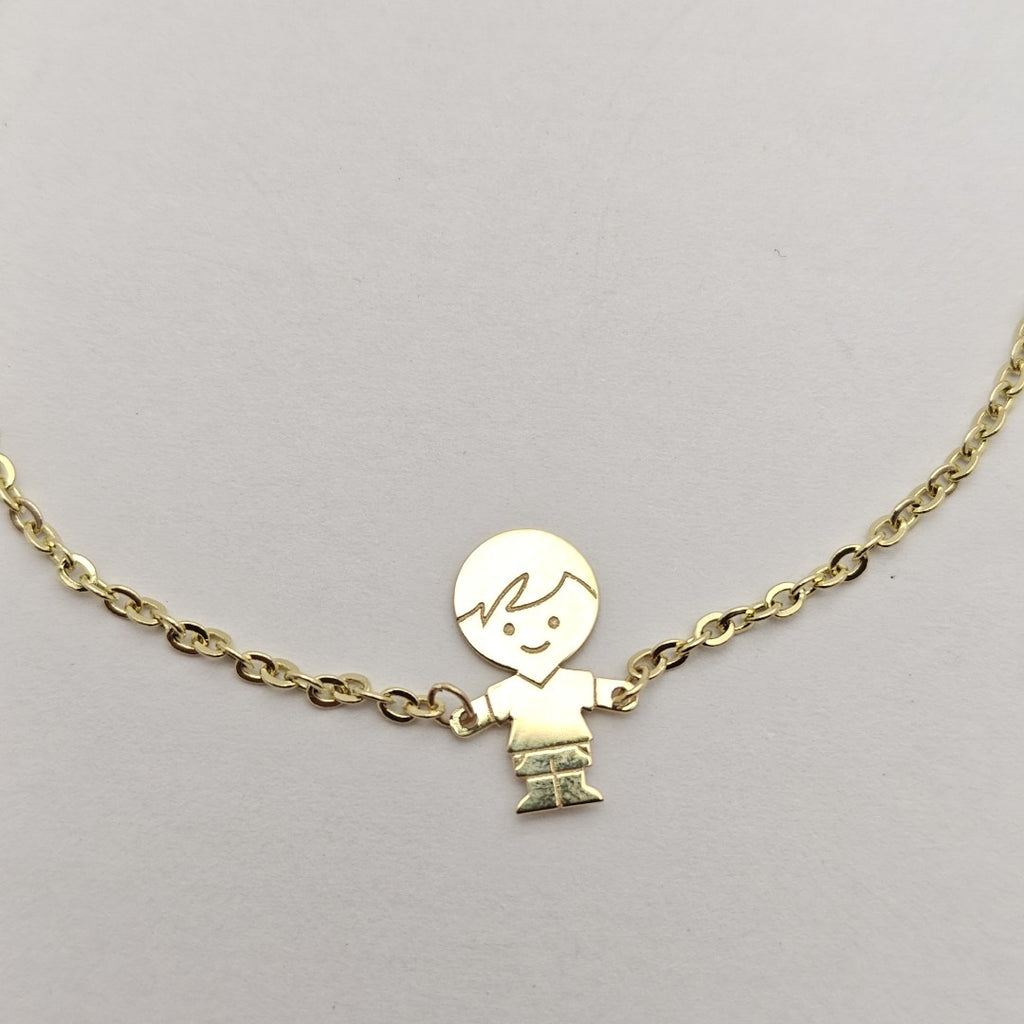 PULSERA TEJIDO ESPECIAL FIG NIÑO 14K 18 CM 1.4 GR (NUEVO)