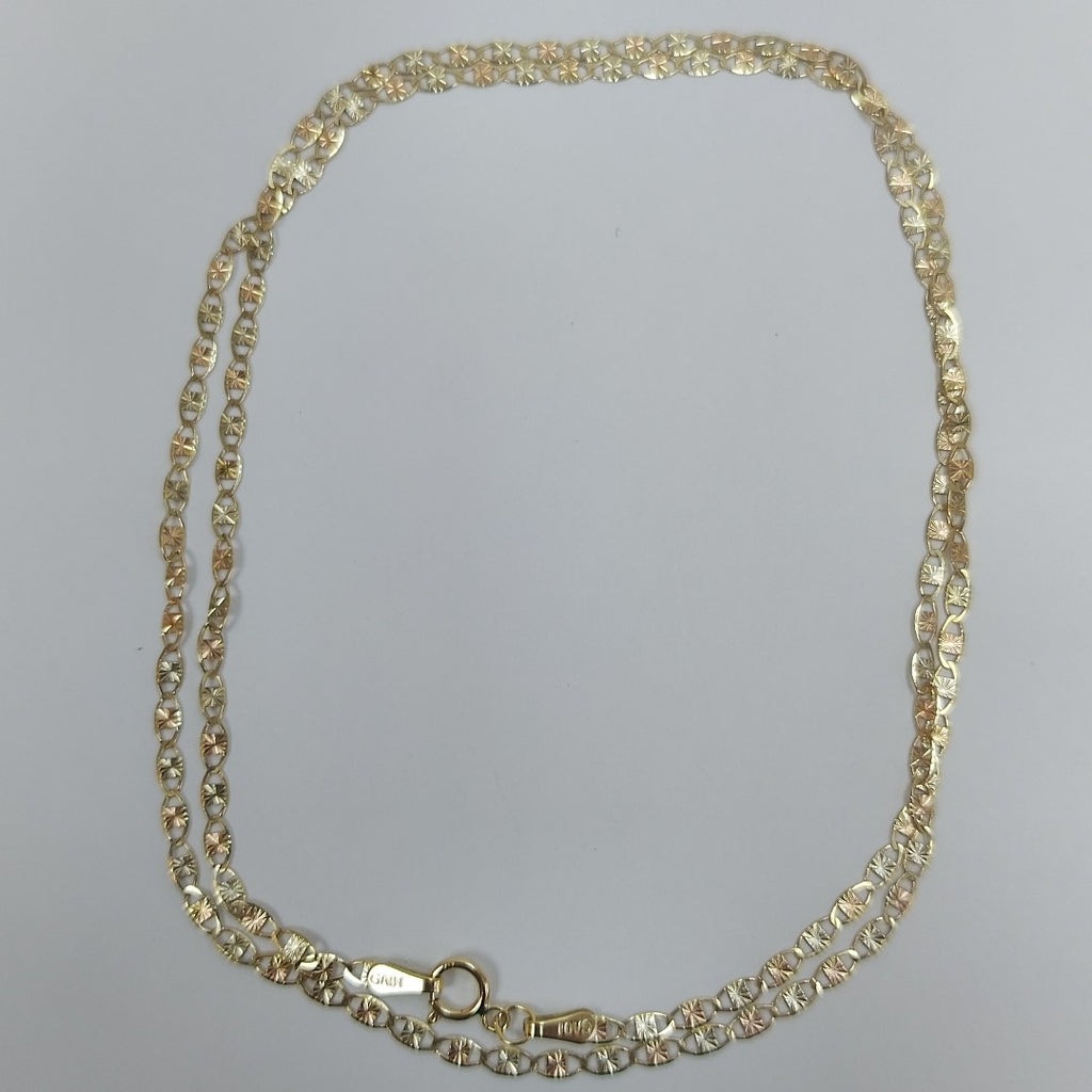CADENAS TEJIDO GUCHI ORO 10K 55 CM 2.9 GR (NUEVO)