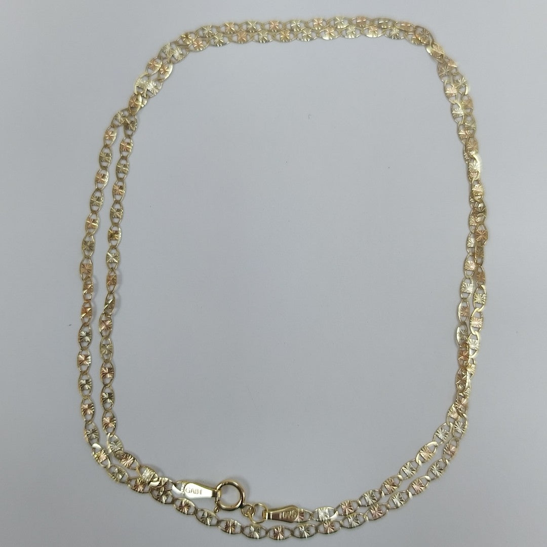 CADENAS TEJIDO GUCHI ORO 10K 55 CM 2.9 GR (NUEVO)