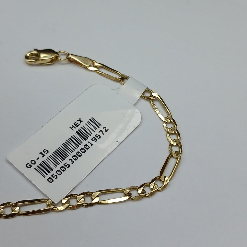PULSERA TEJIDO 3X1 14K 18 CM 2.6 GR (NUEVO)