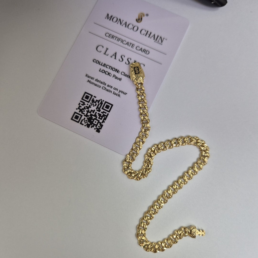 PULSERA CABALLERO MONACO ORO 14K 6 (NUEVO)