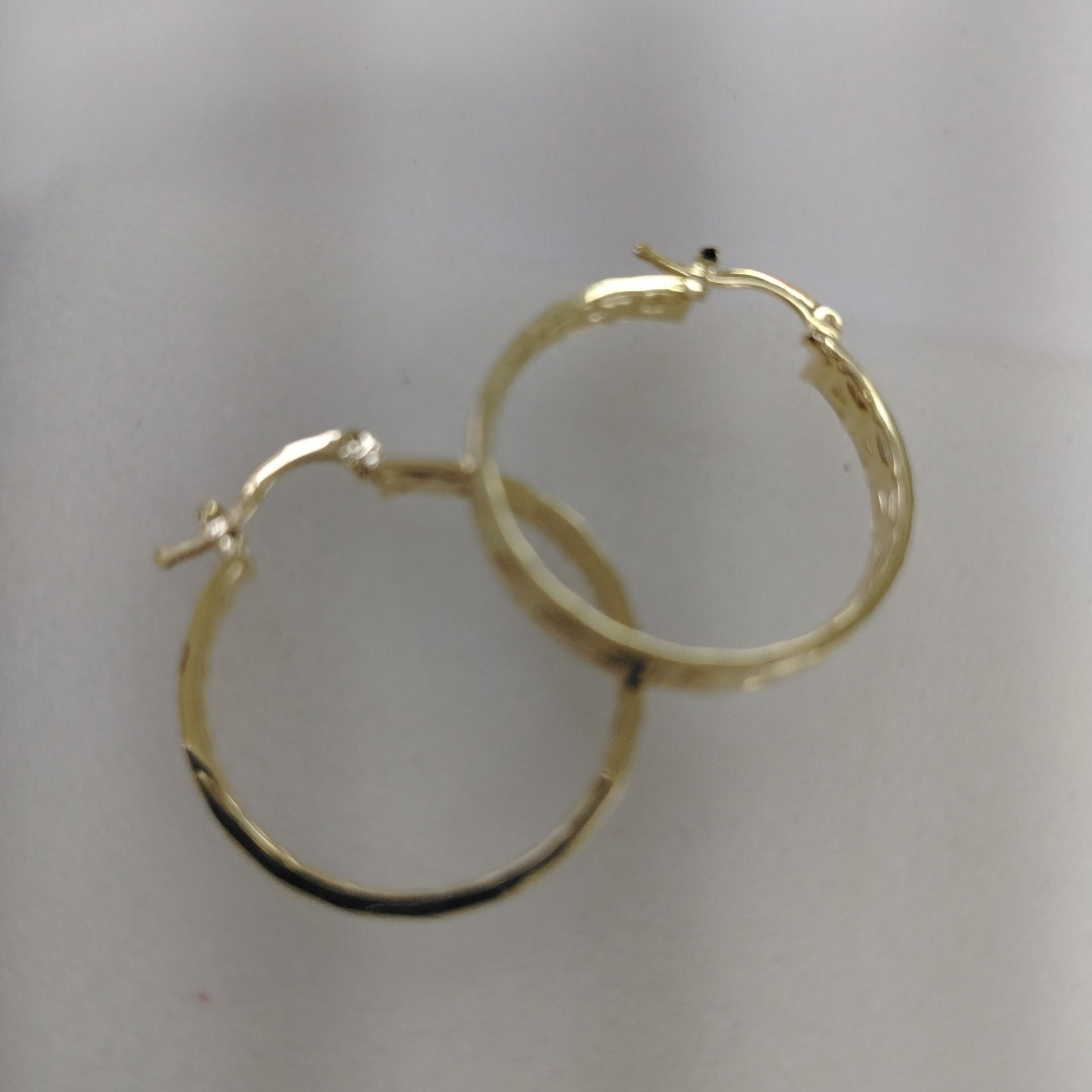 ARETES TEJIDO ARRACADA CON GRECAS 14K 2.7 GR (NUEVO)