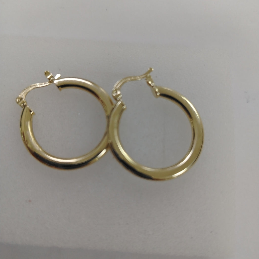 ARETES TEJIDO ARRACADA LISA 14K 2.1 GR (NUEVO)