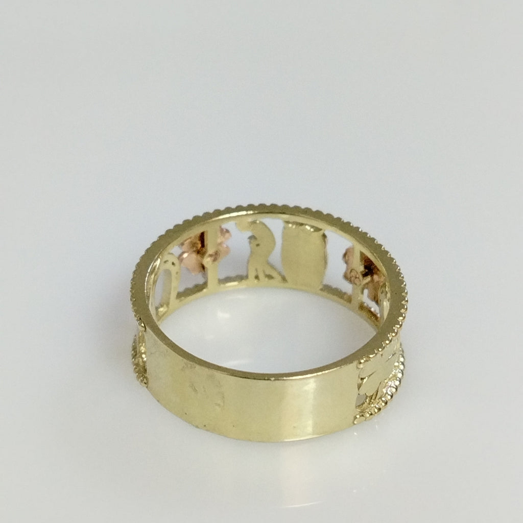 ANILLOS ARGOLLA DE LA SUERTE 10K TALLA 8 3 GR (NUEVO)