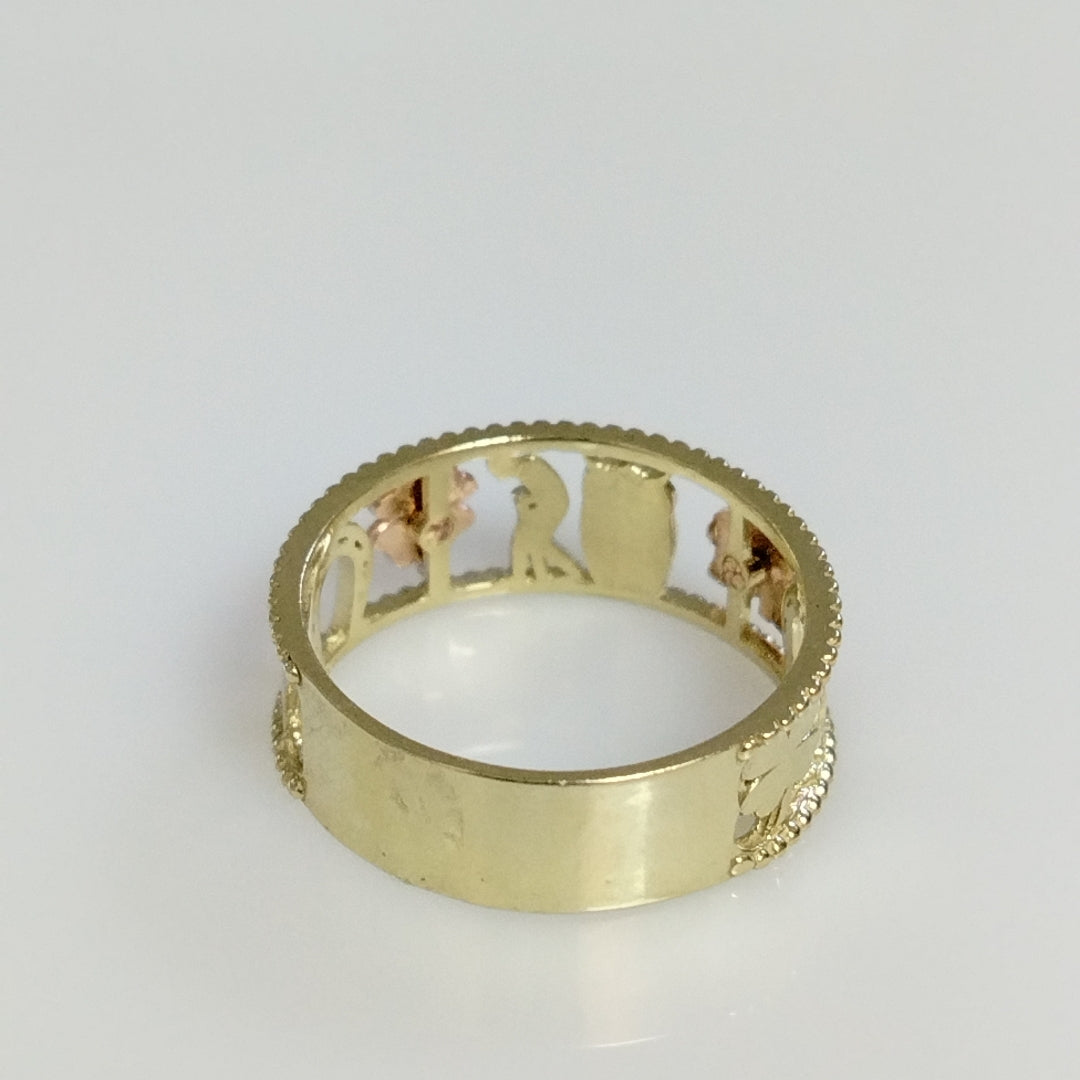 ANILLOS ARGOLLA DE LA SUERTE 10K TALLA 8 3 GR (NUEVO)