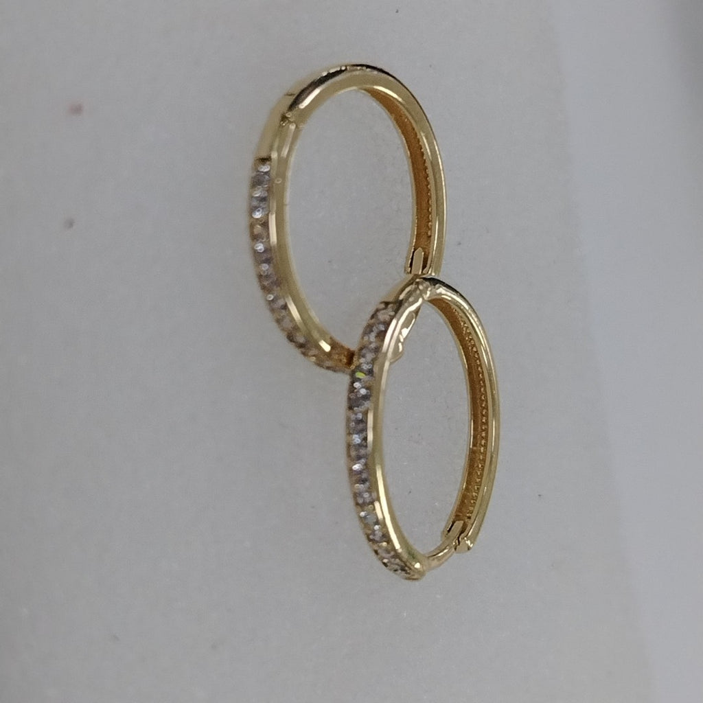 ARETES ARRACADAS C CIRCONIAS 14K 2 GR (NUEVO)