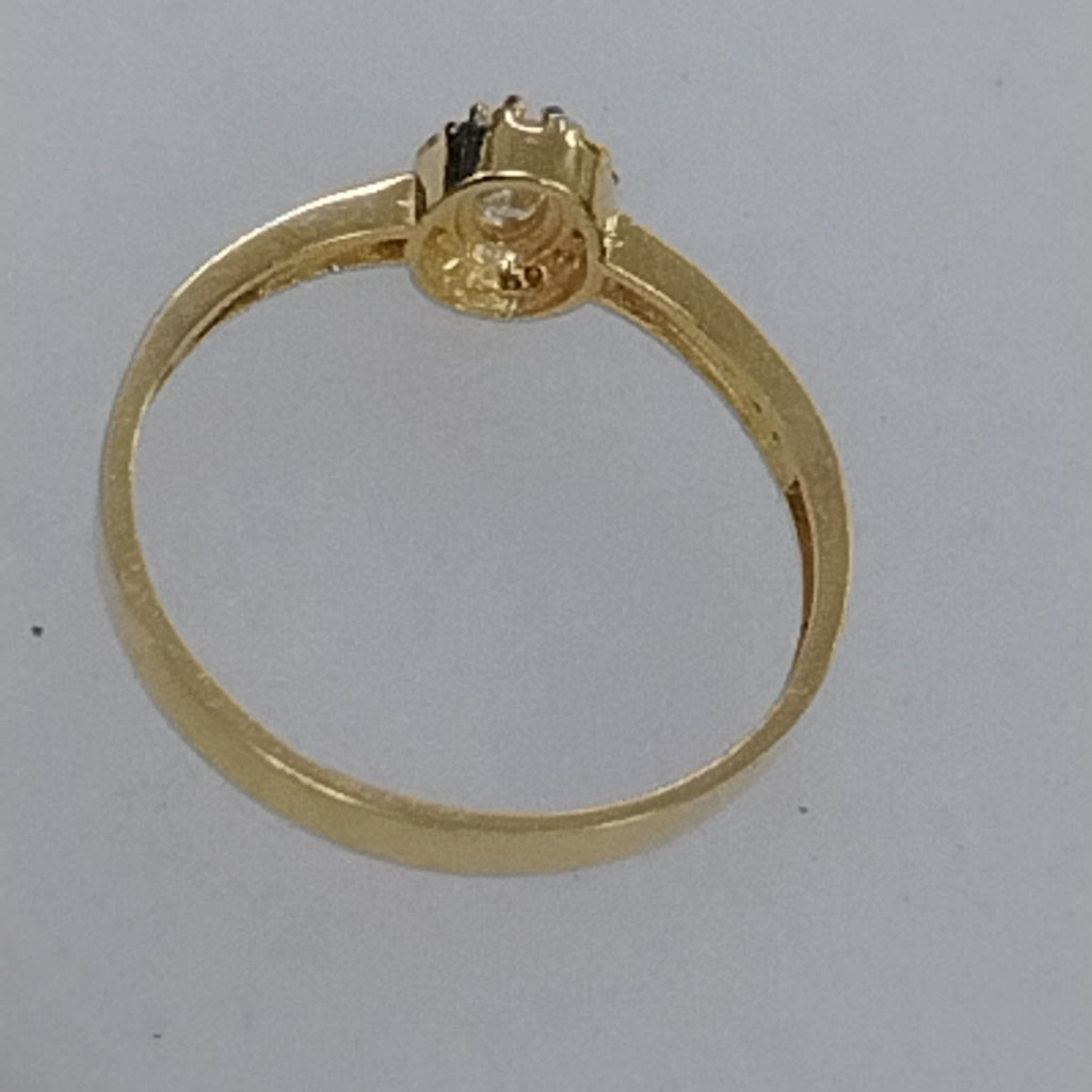 ANILLO ANILLITO C CIRCONIAS 14K 8.5 TALLA 1.9 GR (NUEVO)