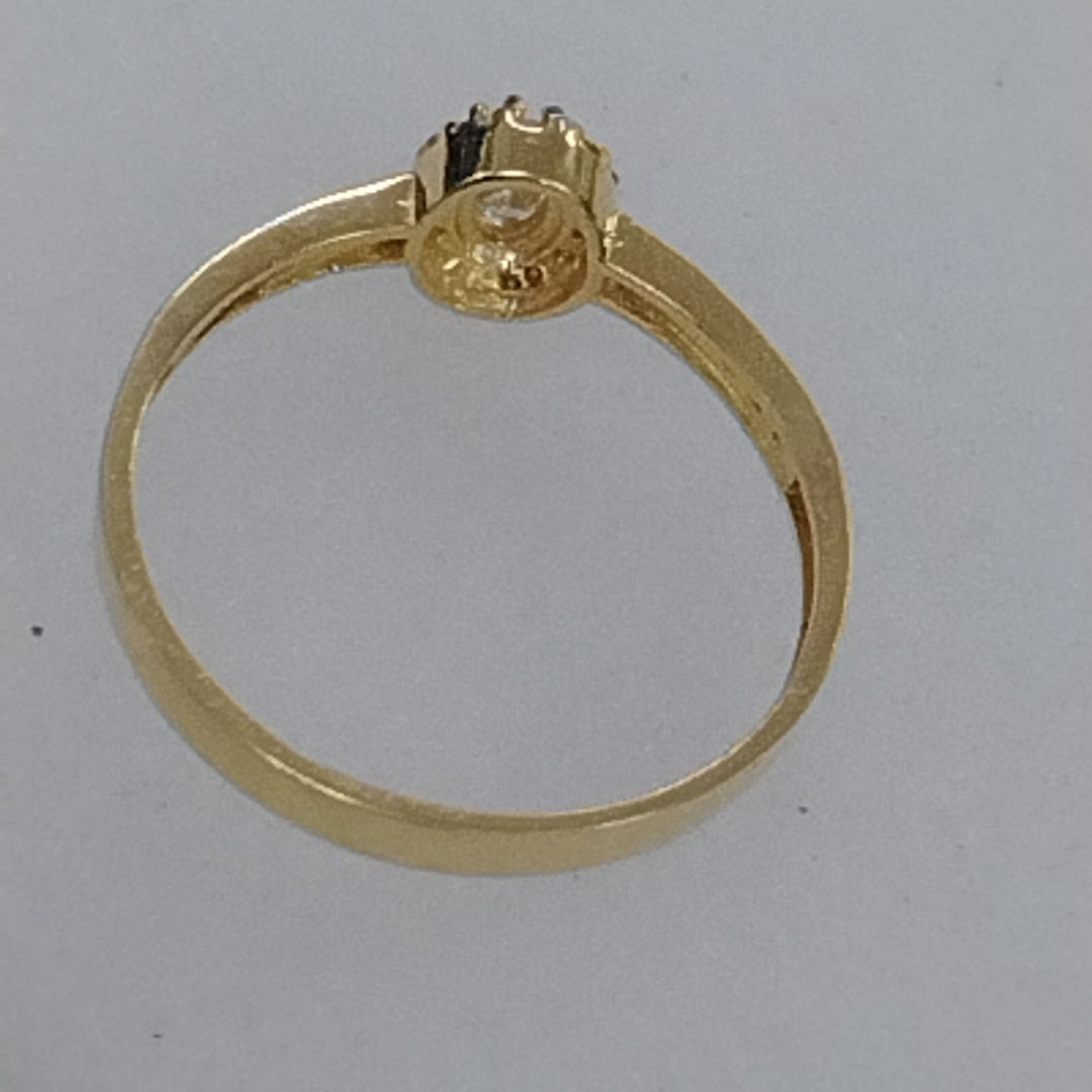 ANILLO ANILLITO C CIRCONIAS 14K 8.5 TALLA 1.9 GR (NUEVO)