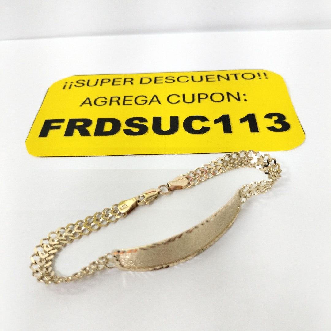PULSERA ESCLAVA CHINO 14K 21 CM 9.8 GR (NUEVO)