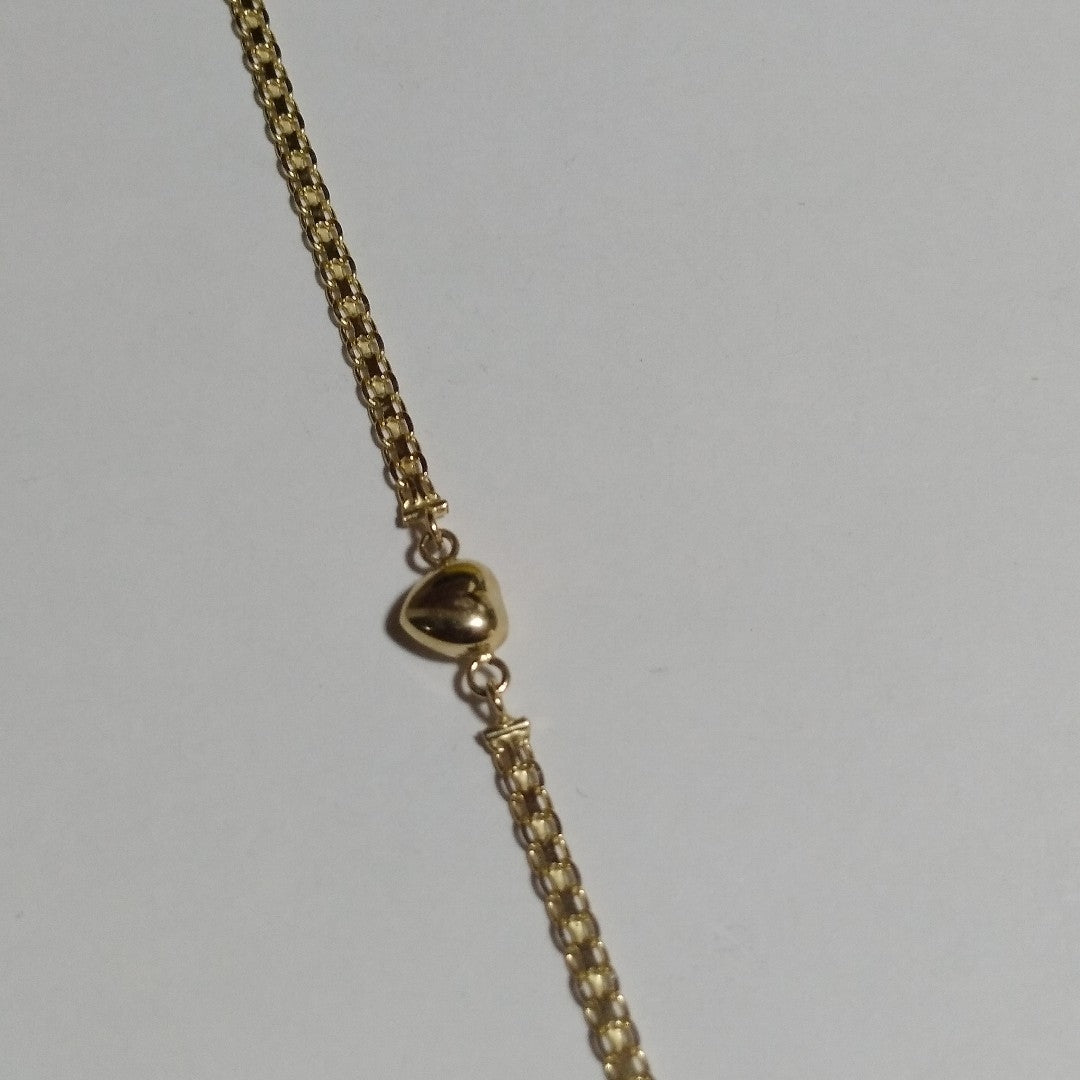 PULSERA ESPECIAL C CORAZON 14K 18 CM 2.7 GR (NUEVO)