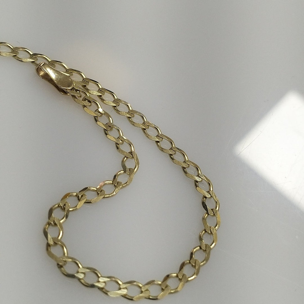 PULSERA TEJIDO BARBADA 14K 18 CM 3.4 GR (NUEVO)