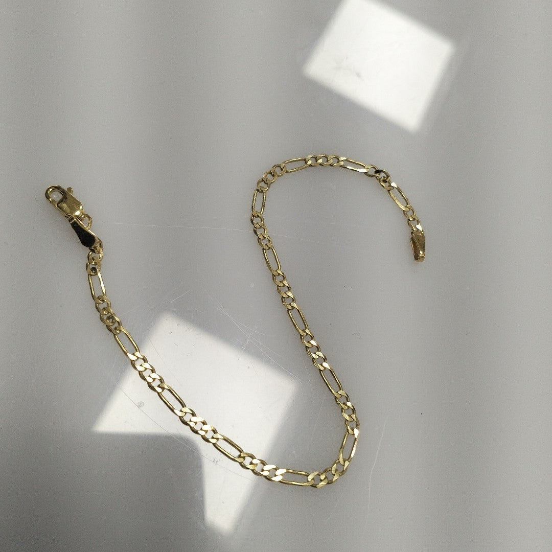PULSERA TEJIDO 3X1 14K 18 CM 2 GR (NUEVO)