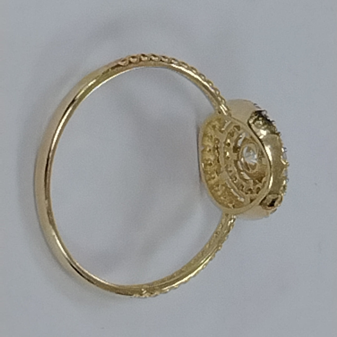 ANILLO ANILLITO C CIRCONIAS 14K 8.5 TALLA 1.9 GR (NUEVO)