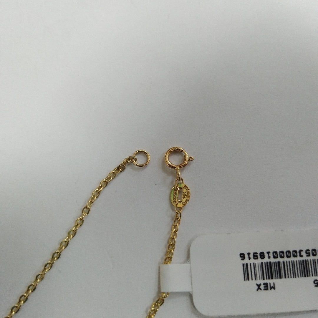 PULSERA ESPECIAL CON CORAZONES 14K 18 CM 1.3 GR (NUEVO)