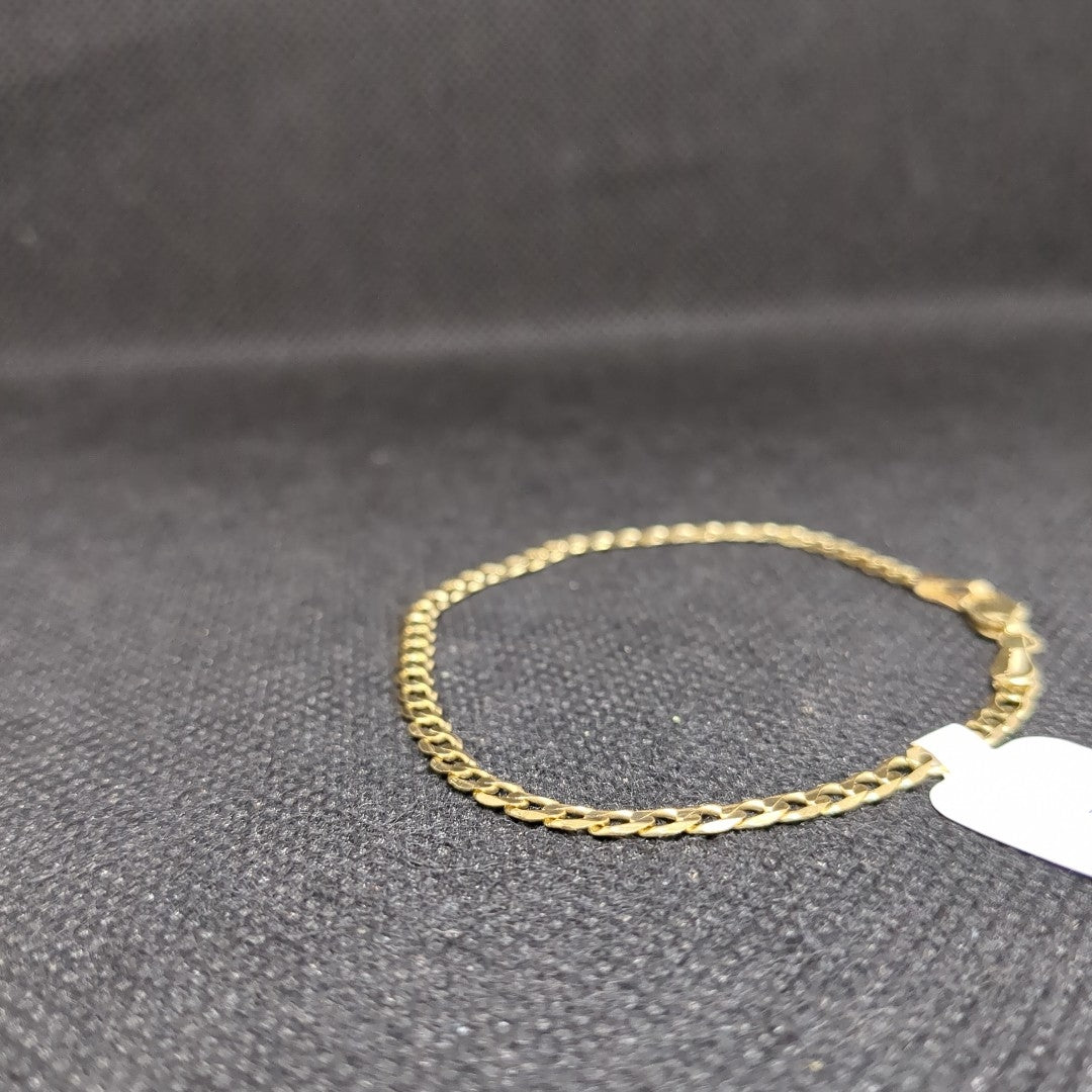 PULSERA TEJIDO BARBADA 14K 18 CM 3.3 GR (NUEVO)