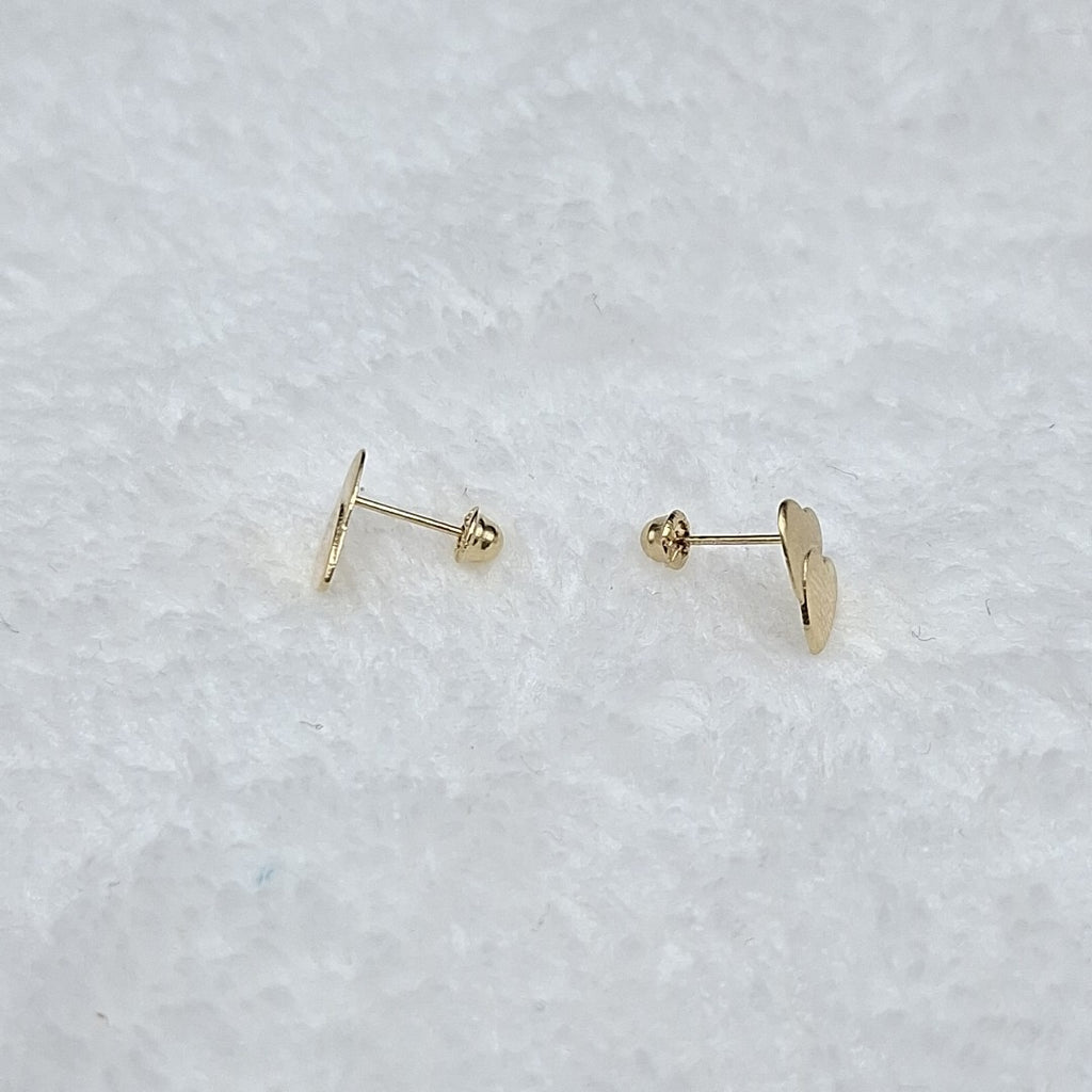 BROQUELES BROQUEL CORAZON DOBLE 14K 0.2171 GR (NUEVO)