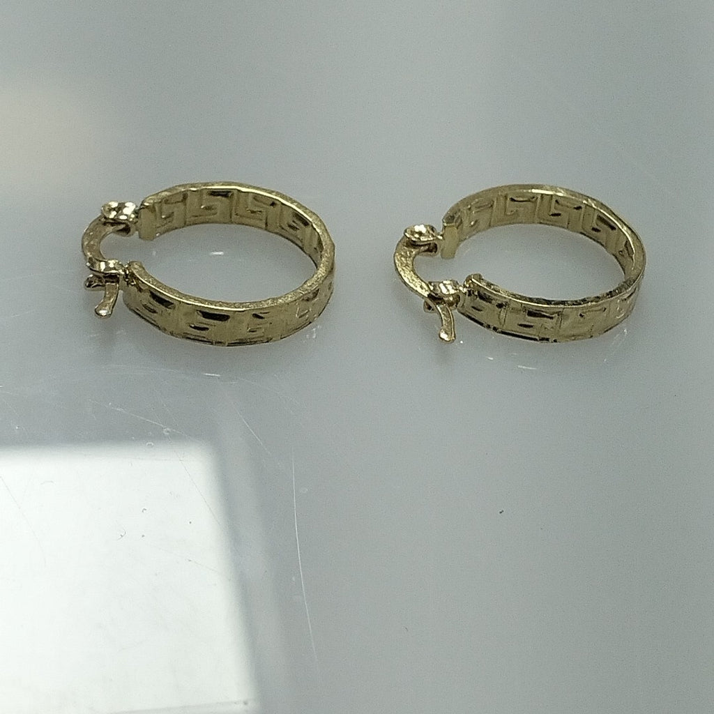 ARETES ARRACADAS FIG GRECAS 14K 1.8 GR (NUEVO)