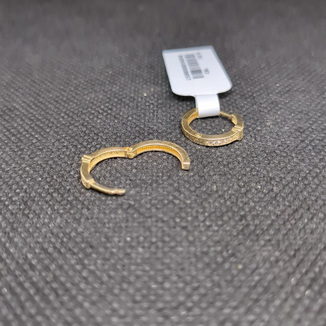ARETES HUGGIES C CIRCONIA 14K 2 GR (NUEVO)