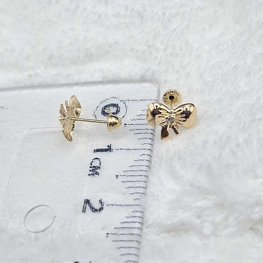 BROQUELES BROQUEL FIG MOÑO C CIRCONIA 14K 0.2441 GR (NUEVO)