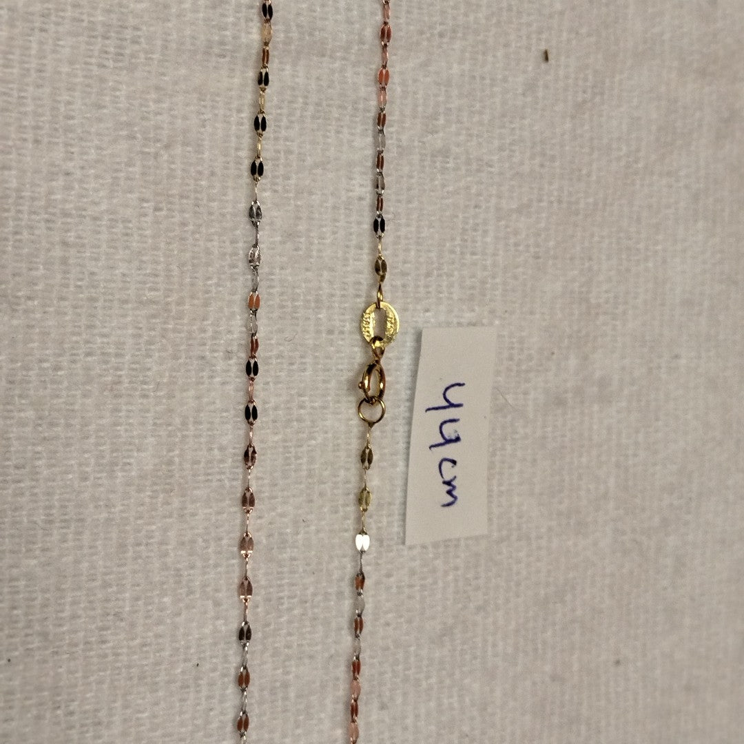 CADENA ORO COMBINADO 10 K 0.7 GRMS (SEMINUEVO)
