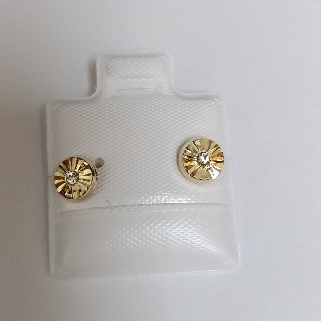 BROQUELES BROQUEL FIG BOTON C CIRCONIA 14K 0.2916 GR (NUEVO)