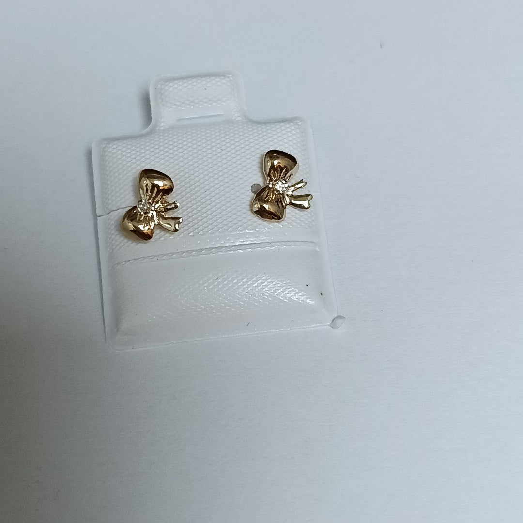 BROQUELES BROQUEL FIG MOÑO C CIRCONIA 14K 0.2441 GR (NUEVO)