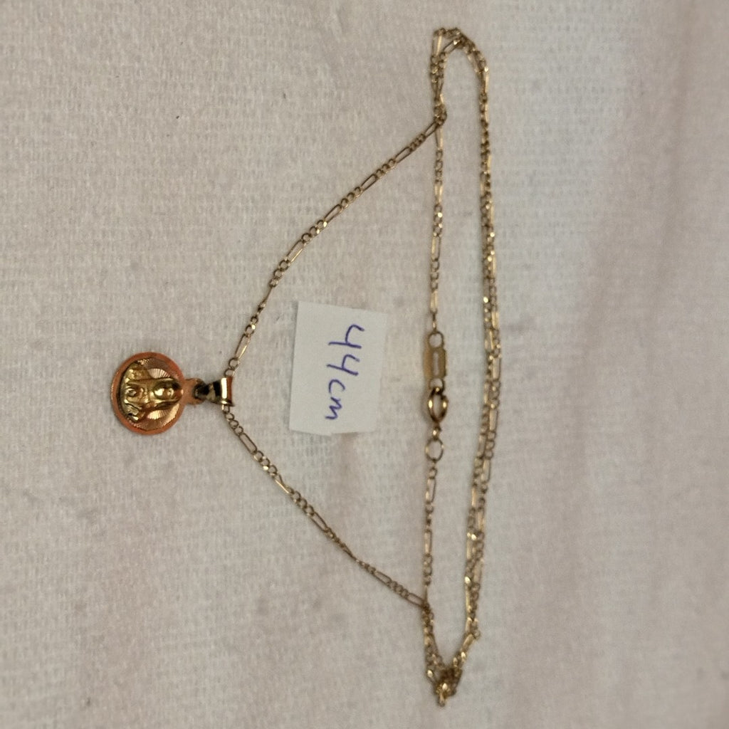 CADENA, DIJE ORO 14 K 2 GRMS (SEMINUEVO)