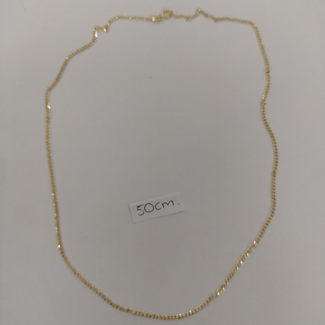 CADENAS TEJIDO BARBADA ORO 10K 50 CM 3.4 GR (NUEVO)