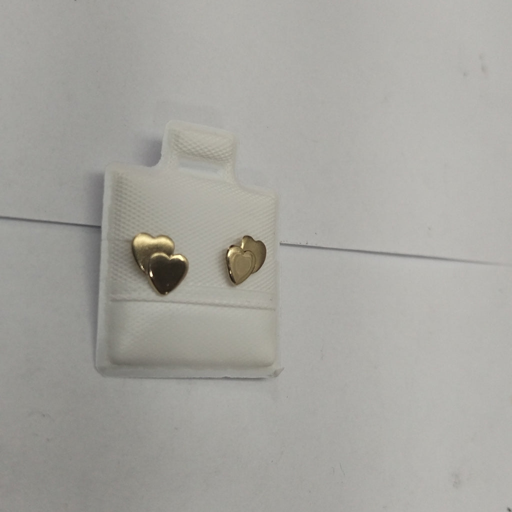 BROQUELES BROQUEL CORAZON DOBLE 14K 0.2171 GR (NUEVO)