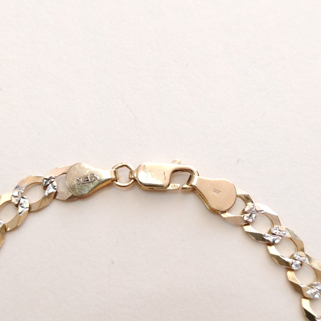 PULSERA BARBADA 14K 21 CM 5.7 GR (NUEVO)