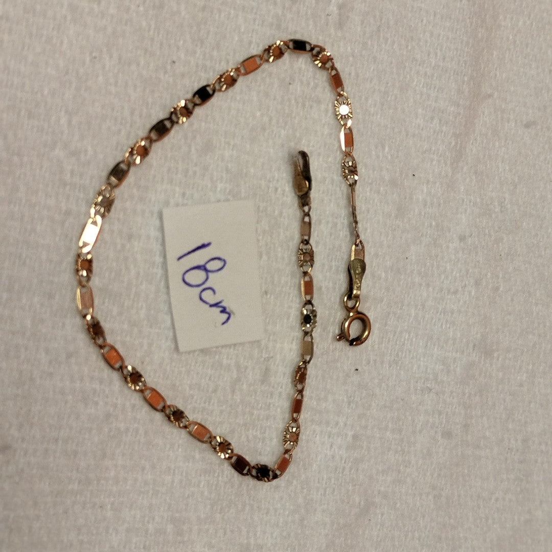 PULSERA ORO COMBINADO 10 K 1.1 GRMS (SEMINUEVO)