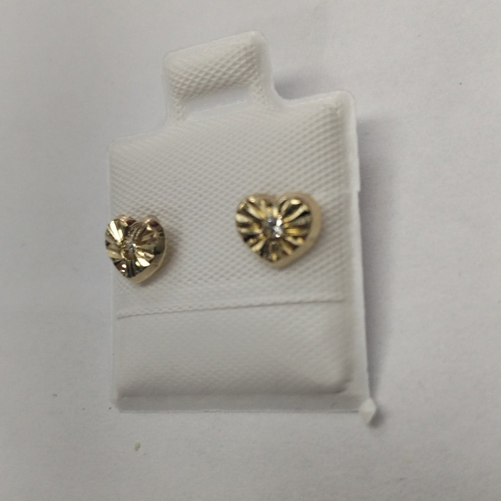 BROQUELES BROQUEL FIG CORAZON C CIRCONIA 14K 0.2603 GR (NUEVO)