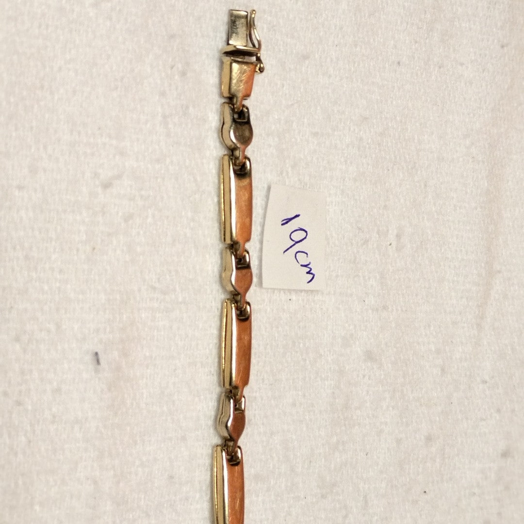 PULSERA ORO COMBINADO 14 K 9.3 GRMS (SEMINUEVO)