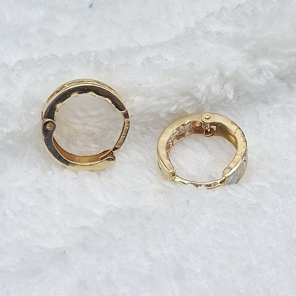 ARETES ARRACADAS C CIRCONIAS 10K 1.2 GR (NUEVO)