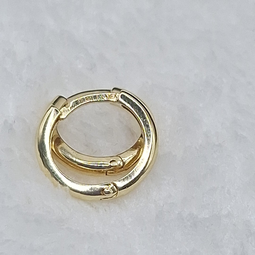 ARETES ARRACADAS LISAS 10K 1.2 GR (NUEVO)