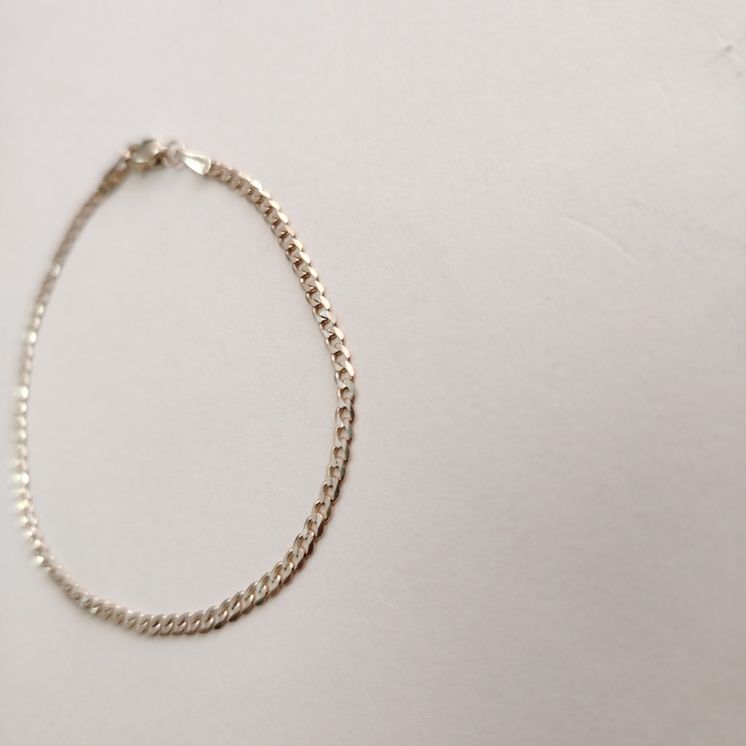 PULSERA TEJIDO BARBADA 14K 18 CM 2.1 GR (NUEVO)