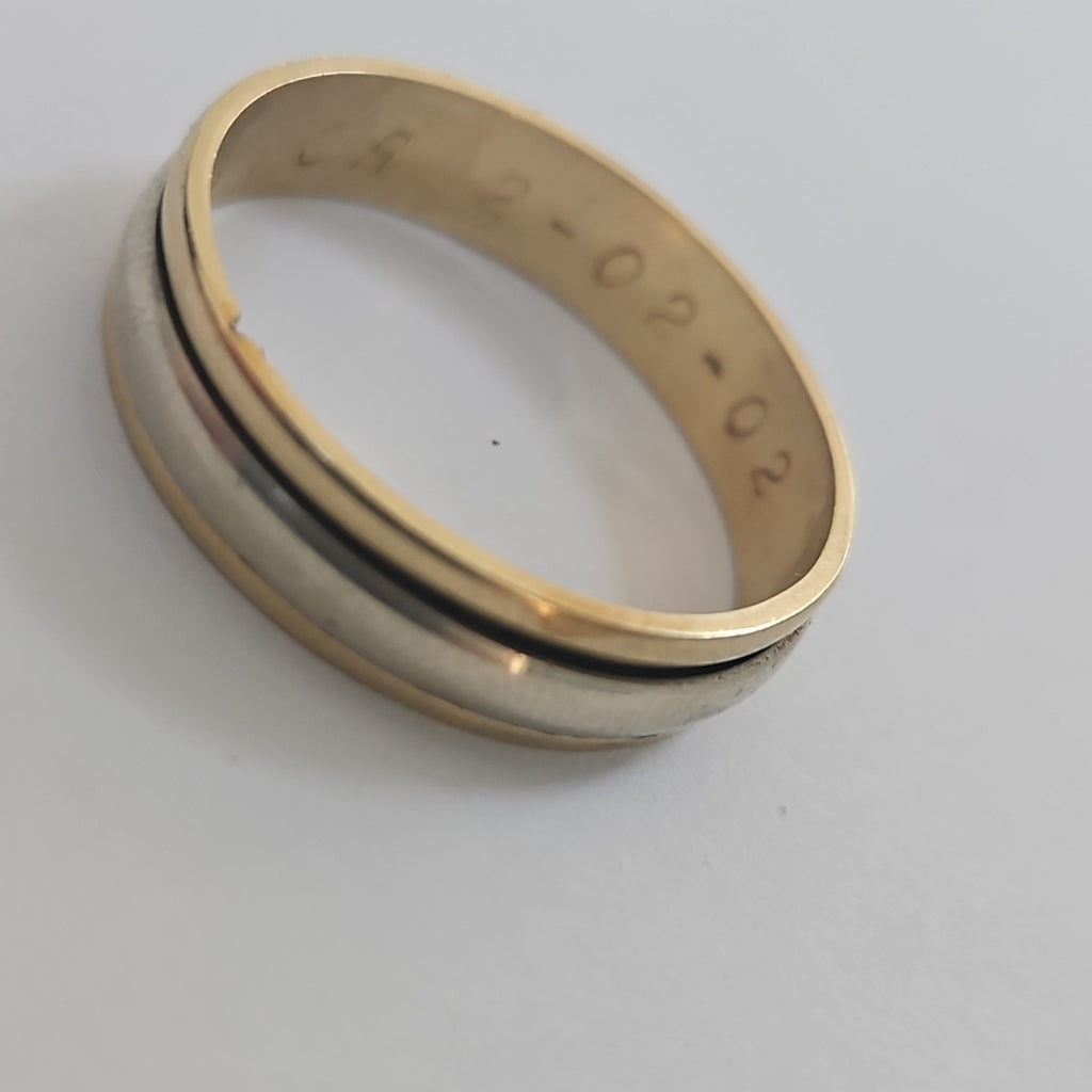 ARGOLLA ORO COMBINADO 14 K 4,90 GRMS (SEMINUEVO)