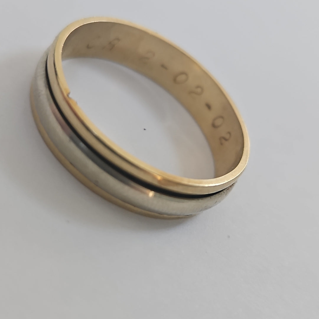ARGOLLA ORO COMBINADO 14 K 4,90 GRMS (SEMINUEVO)